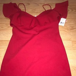 Dry goods off the shoulder red dress
